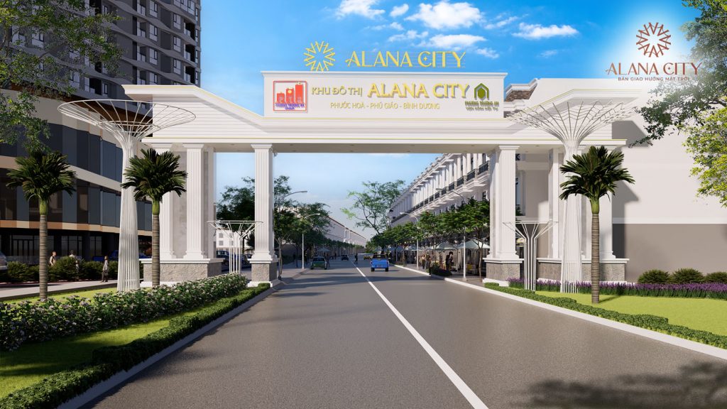 Phối cảnh cổng chào khu đô thị Alana City